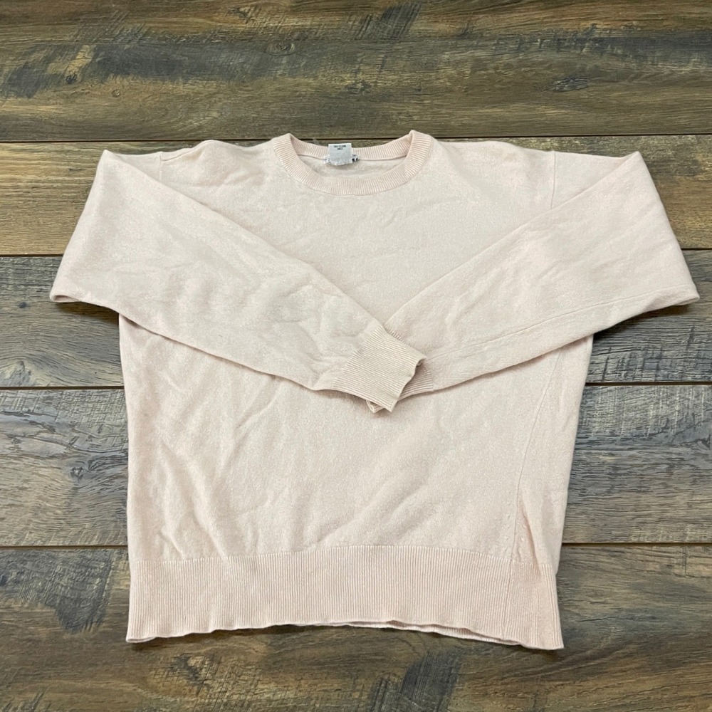Saks Fifth Avenue Scottish Cashmere Sweater Pink Crew Neck Large Made in Britain